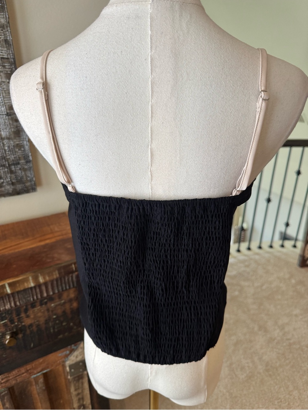 NWOT Black Corset-Style Lace Trim Cami Top- size XL - Picture 5 of 11